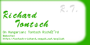 richard tontsch business card